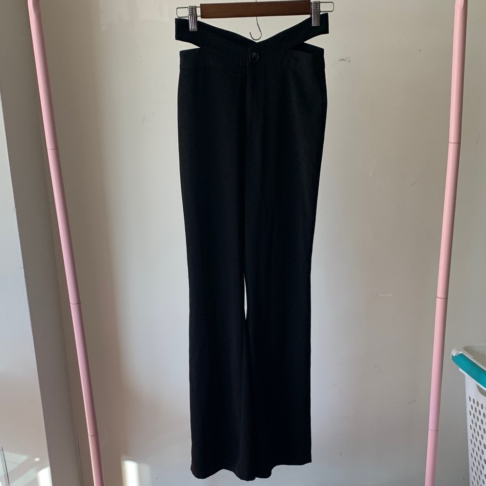 Elodie Elegant Black Wide Leg Pants